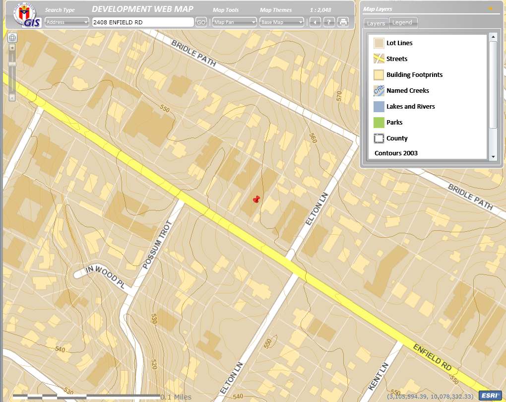 2408 Enfield Contour Map