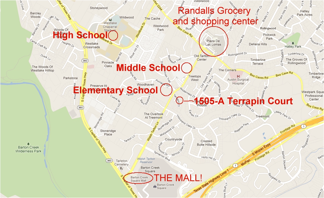 1505 Terrapin area map